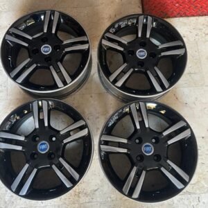 KIT DA 4 CERCHI IN LEGA ORIGINALI FIAT DA 15 POLLICI RESTAURATI A NUOVO