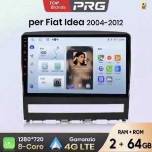 Autoradio Navigatore Android PRG1 PRO per Fiat Idea (2004-2012) – 2GB RAM + 64GB ROM | CarPlay & Android Auto | Schermo IPS HD