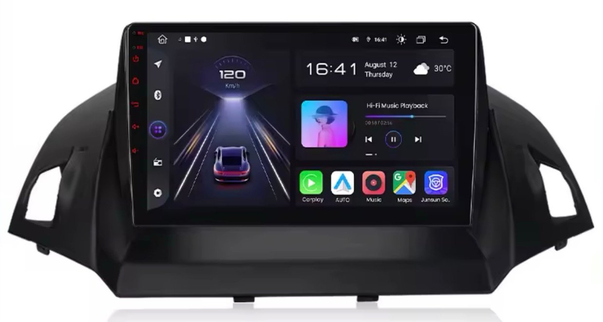 KIT AUTORADIO ANDROID CAR PLAY 9 POLLICI PER FORD KUGA/C-MAX 2013-2016 2GB-32GB