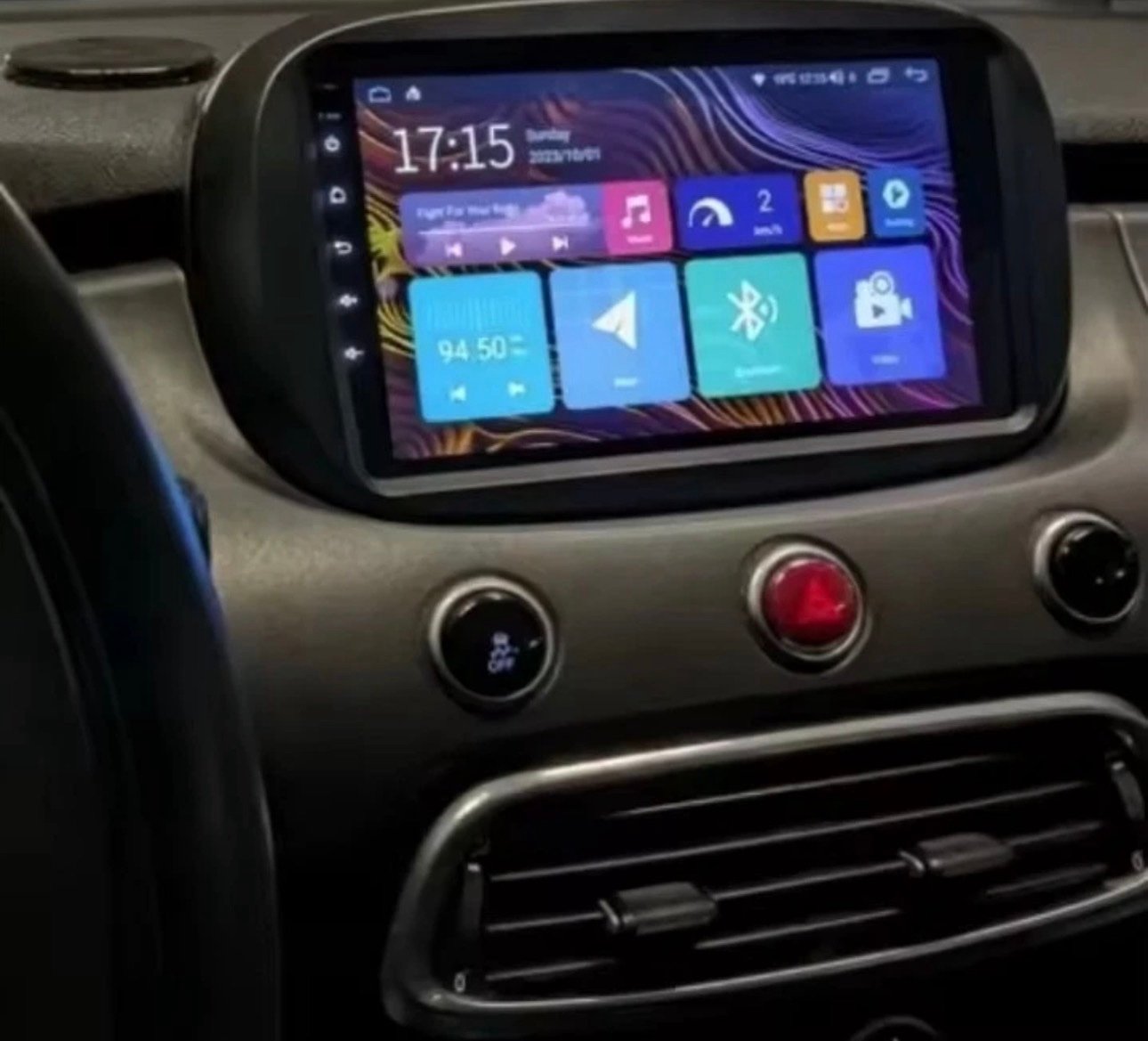 Autoradio Android 9" CarPlay Wireless Android Auto GPS per Fiat 500X 2014–2023 Octa-core 4GB di RAM e 64 di ROM - immagine 4