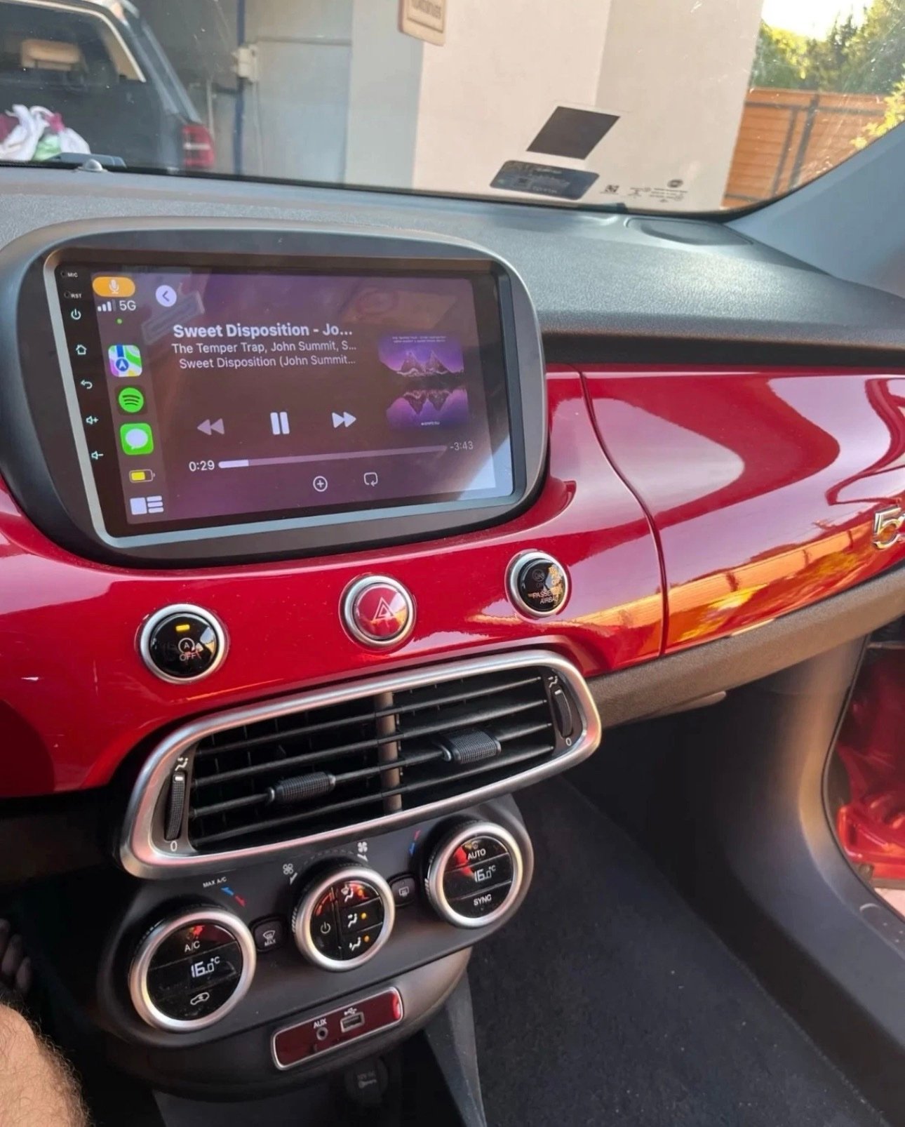 Autoradio Android 9" CarPlay Wireless Android Auto GPS per Fiat 500X 2014–2023 Octa-core 4GB di RAM e 64 di ROM - immagine 3